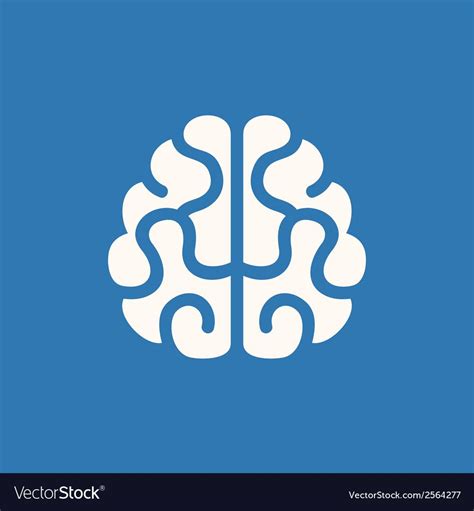 Brain Icon on Blue Background Royalty Free Vector Image , #SPONSORED, #Blue, #Background, #Brain ...