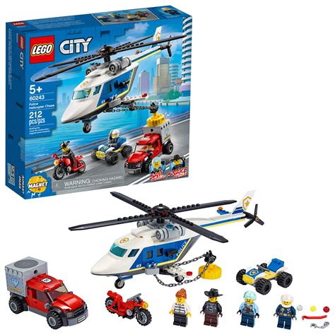 LEGO City Police Helicopter Chase 60243 Police Playset, Building Sets ...