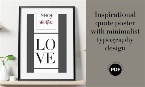 Design inspirational quote poster with minimalist typography by Deynablue | Fiverr