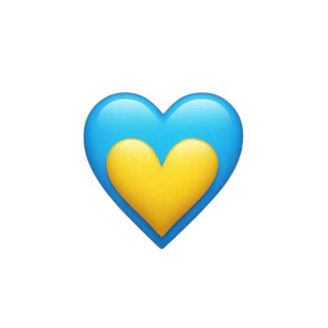 kind girl with blue and yellow heart | AI Emoji Generator