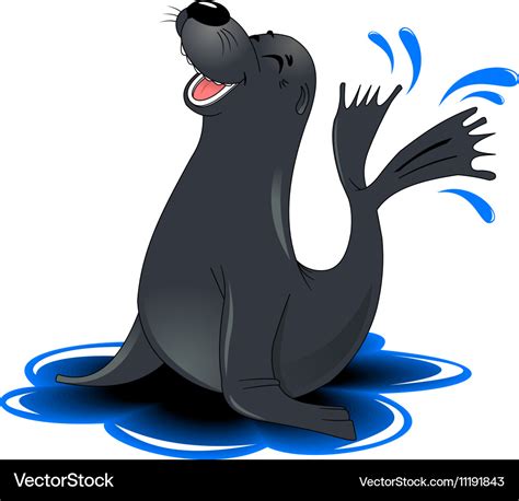 Cartoon seal Royalty Free Vector Image - VectorStock