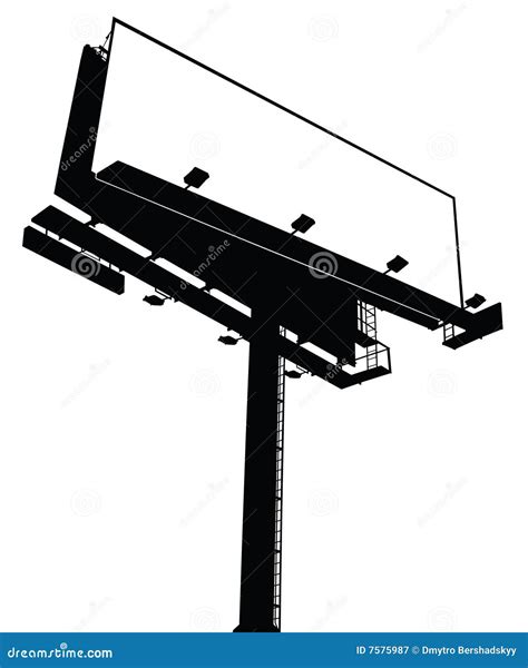 Blank Vector Billboard stock vector. Illustration of street - 7575987