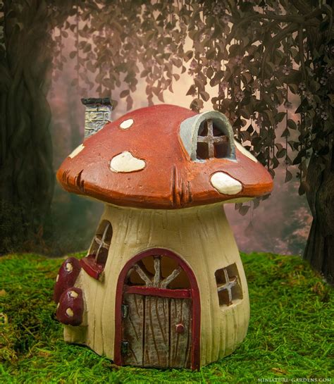 Mushroom Fairy House | Clay fairy house, Fairy houses, Fairy house