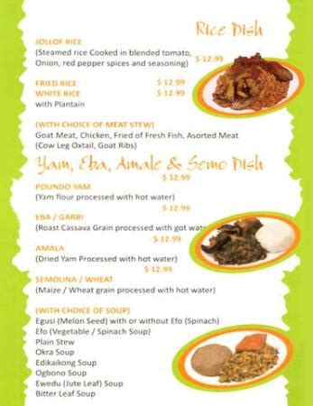 NIGERIAN CUISINE BY FOLAF, Las Vegas - Menu, Prices & Restaurant ...