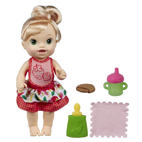 Baby Alive Doll Interactive Baby Alive Snack ‘n Spill Baby Blonde Speaks English & French | Gift ...