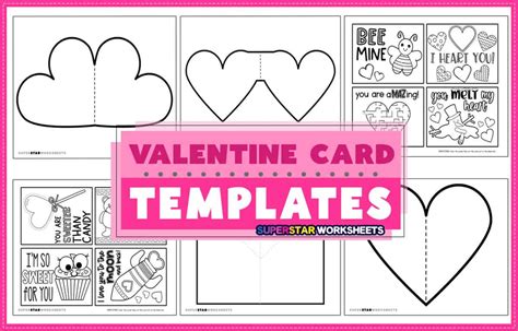 Valentine's Day Card Template - Superstar Worksheets