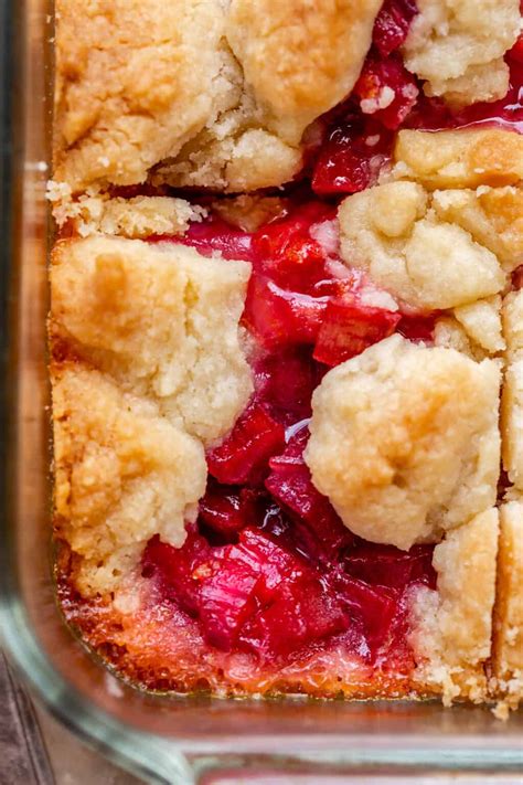 Rhubarb Shortbread Crust Bars Recipe - The Food Charlatan