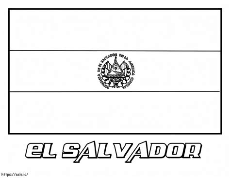 El Salvador Flag coloring page