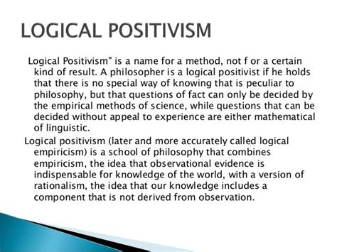 Logical positivism