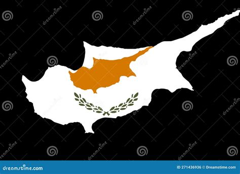 Cyprus Flag on Map on Transparent Background Stock Vector ...