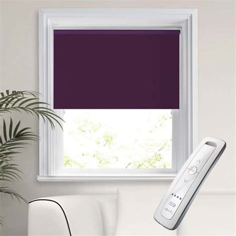 Motorised Electric Purple Blackout Roller Blind – Cheapest Blinds UK Ltd