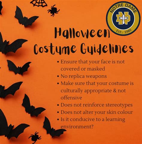 Halloween Costume Guidelines | Notre Dame Catholic Secondary School ...