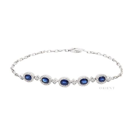 Vintage Classy Sapphire Diamond Bracelet - Orient Jewellers Singapore