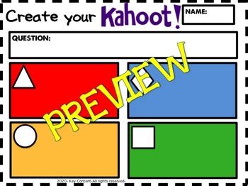 Kahoot Templates English by Key Content | TPT