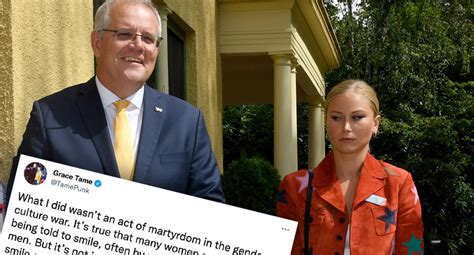 Grace Tame breaks silence over that photo with PM: 'Hypocrisy'