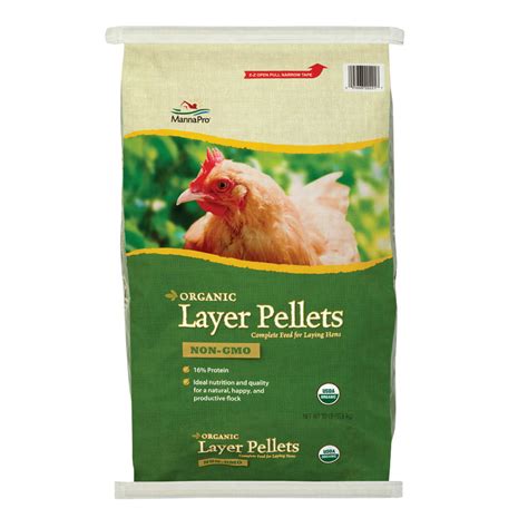 Manna Pro Layer Pellets for Chickens | Non-GMO & Organic High Protein Feed for Laying Hens | 30 ...