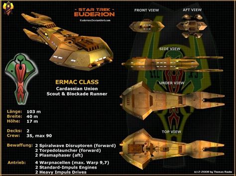 Cardassian Ermac class Data-Sheet by Euderion | Star trek ships, Star ...