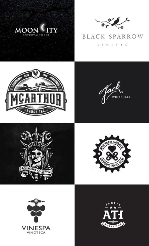 black-white-logo-inspiration | Black and white logos, Logo inspiration, White logo