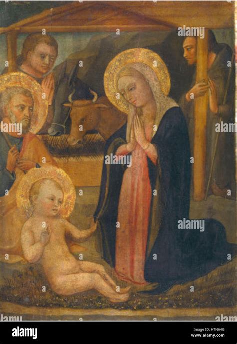 The adoration of the christ child Stock Photo - Alamy