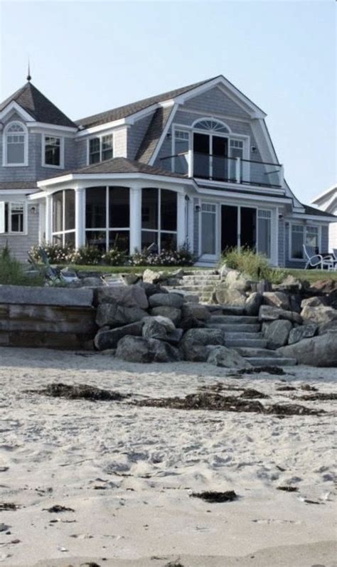 Pin by Jan on new england | Beach house exterior, Dream beach houses, Beach house decor