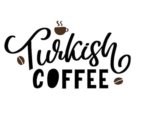 Premium Vector | Turkish Coffee letter vector logo typography sign in ...