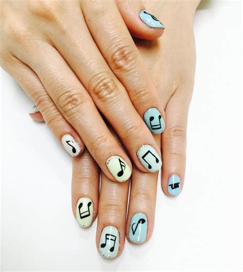 20+ Music Note Nail Art Designs, Ideas | Music nails, Music note nails, Music nail art