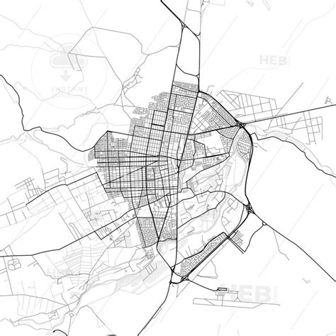 Vector PDF map of Calama, Chile - HEBSTREITS | Printable maps, Map ...