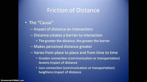 AP Human Geography - Friction of Distance and Distance Decay - YouTube