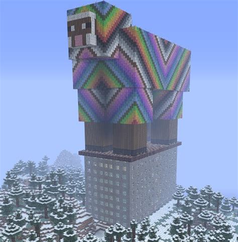 Rainbow sheep is fabulous! : r/Minecraft