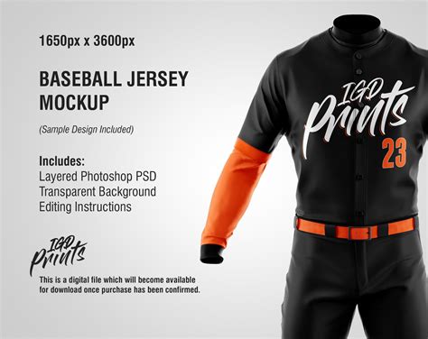 Baseball Jersey PSD Mockup Realistic Kit Jersey Mock Up | Etsy