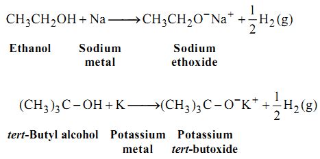 Formation of Alkoxides From Alcohols - Study Page