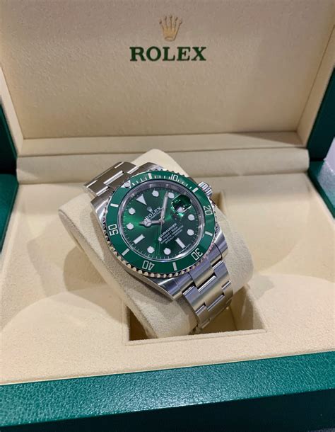 ROLEX HULK SUBMARINER GREEN DIAL AND BEZEL 116610LV - Carr Watches