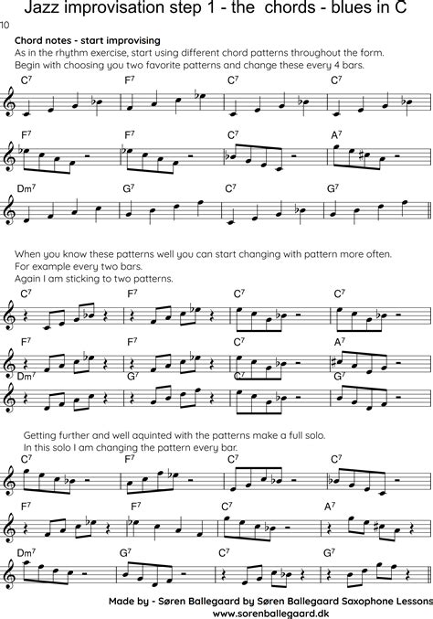 Jazz improvisation step 1 chords – blues in C | Søren Ballegaard