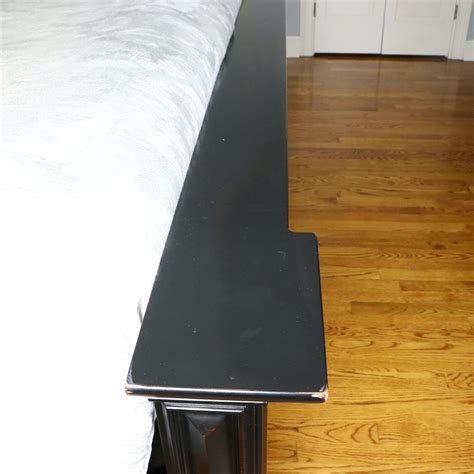 Havertys "Arrington" Black Lacquered Wood Paneled King Size Bed Frame ...