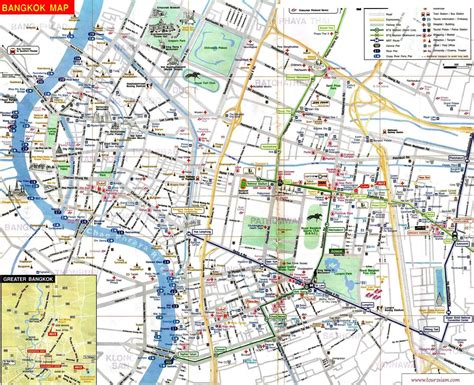 Tourist map of bangkok city - Bangkok tourist map english (Thailand)