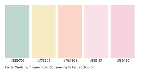 Pastel Wedding Theme Color Scheme » Pink » SchemeColor.com