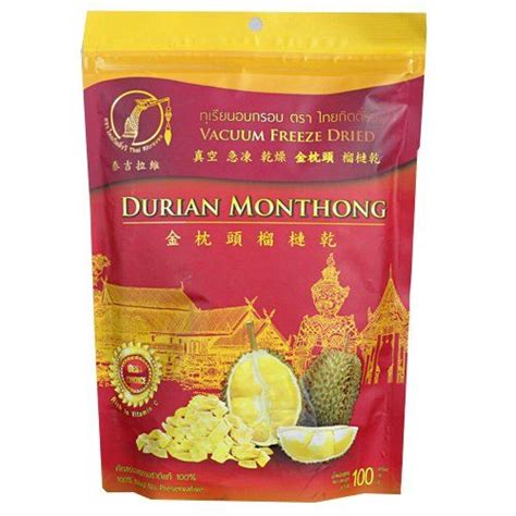 Kitravee Dried Freeze Durian Thai Snack Monthong | Durian, Frozen fruit snacks, Fruit snacks