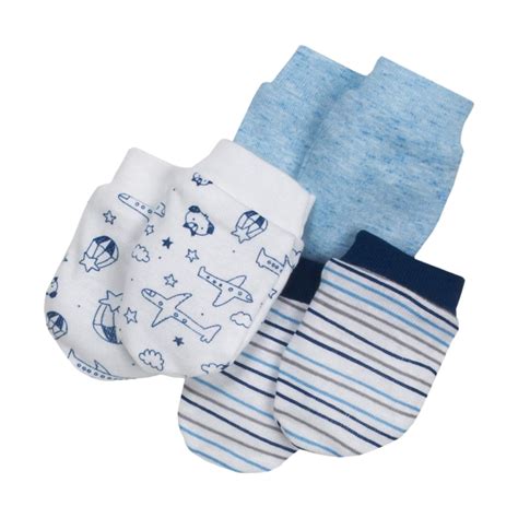 Newborn Baby Boy Scratch Mittens, 3-pack - Walmart.com - Walmart.com