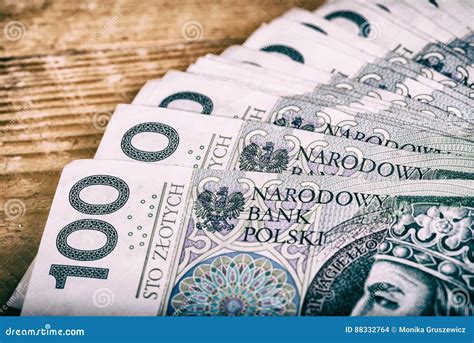 Polish Currency PLN, Money. File Roll of Banknotes of 100 PLN & X28;P Stock Photo - Image of ...