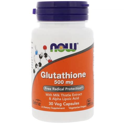 Now Foods ,Glutathione 500 Mg - 1Source