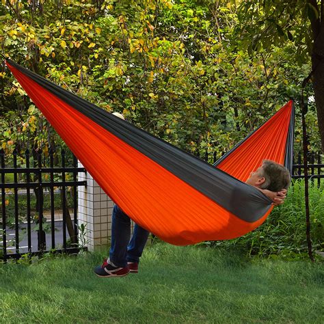 Double Large Camping Hammock Lightweight Portable Nylon Hammock-Extra ...