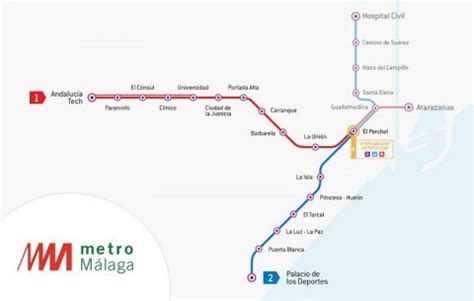 Metro de Málaga: líneas, horarios y precios - DinkyViajeros