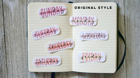 Themed Days of the Week Stickers - Etsy