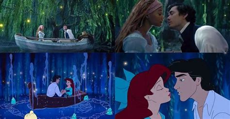 Side-by-side comparison of 6 key moments in The Little Mermaid remake ...