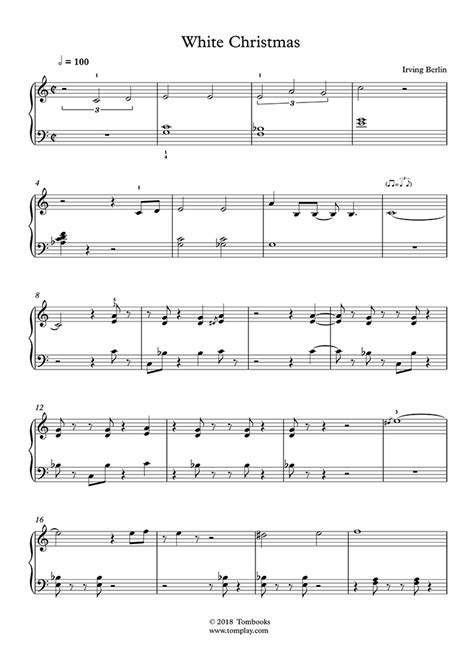 White Christmas Jazzy (Intermediate/Advanced Level) (Traditional) - Piano Sheet Music