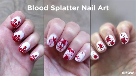 White blood splatter nails Acrylic & Press On Nails Jewelry & Beauty ...