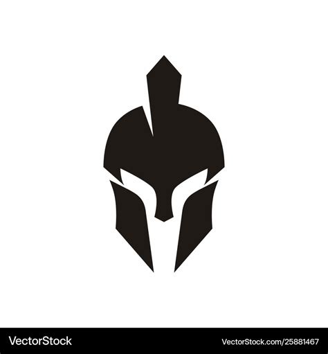 Spartan helmet logo design Royalty Free Vector Image