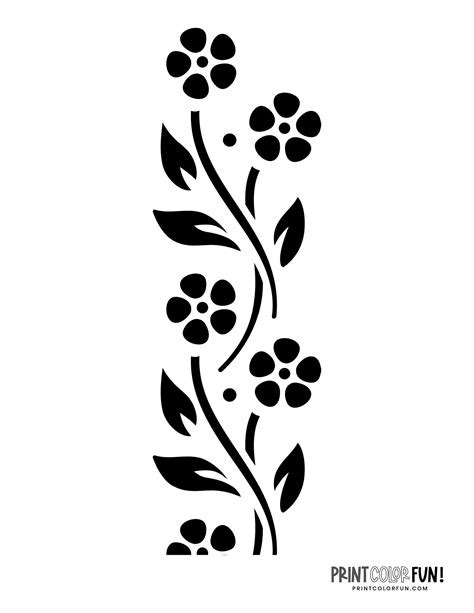 Flower Cut Out Printable Stencil Designs