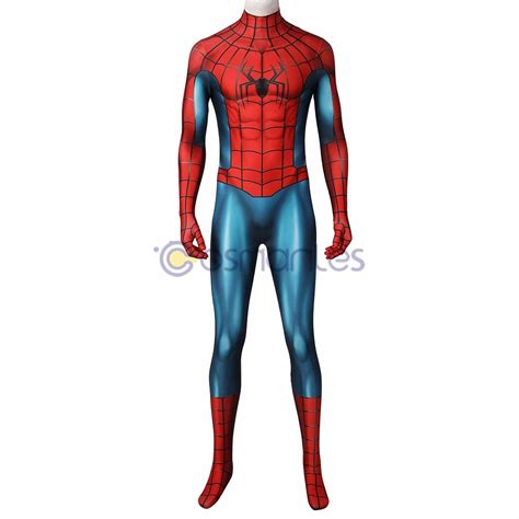 Spider Man In No Way Home Ending Suit Blue And Red Spandex Printed ...