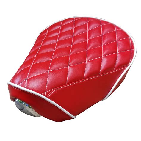 Honda Super Cub C125 Red Diamond Seat Cover Handmade SuperCub | Cheeky Seats Scooter Seat Covers